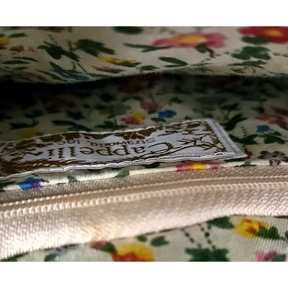 Vtg Cappelli Straworld Picket Fence Purse Wood Handles Rafia Lined Cottage Core - Picture 10 of 13